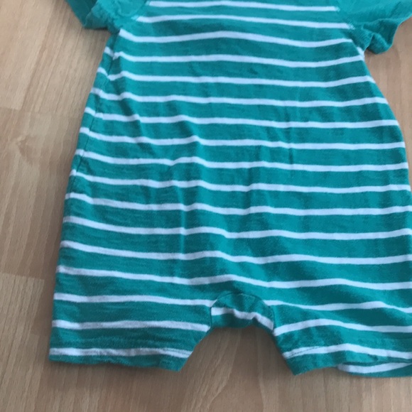 BabyGap Green Striped Short Onesie Size 18-24m - Picture 9 of 9